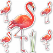 Schönes Flamingos Aufkleber (Vorderseite)