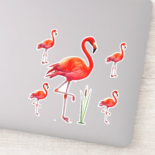 Schönes Flamingos Aufkleber (Detail)
