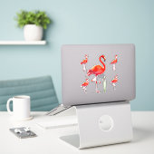 Schönes Flamingos Aufkleber (Laptop auf Schreibtisch)