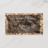 Schönes fließendes Wasser mit motivierend Zitat Visitenkarte (Rückseite)