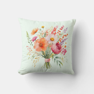 Schönes florales Blumenbouquet handgebundenes Blum Kissen