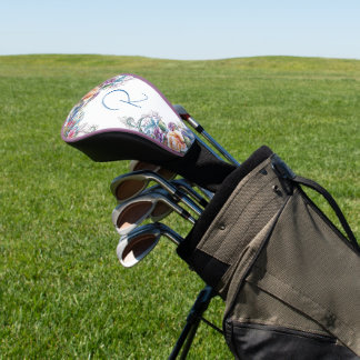 Schönes, florales Mit Monogramm Golf Headcover