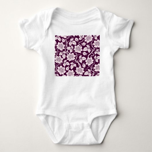 Schönes florales Muster Baby Strampler (Vorderseite)