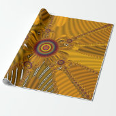 Schönes florales Muster Geschenkpapier (Ungerollt)