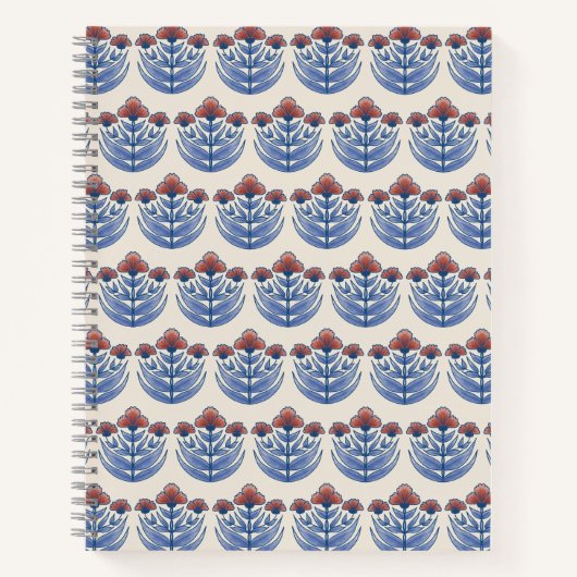 Schönes florales Muster Larissa Journal  Notizblock (Vorderseite)