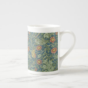 Schönes florales Muster William Morris Grün Pink Porzellantasse