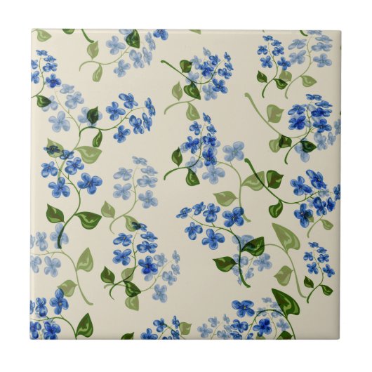 Schönes florales nahtloses Muster Fliese (Vorderseite)