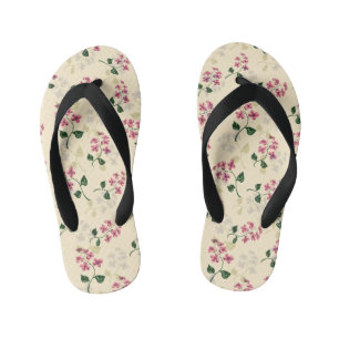Schönes florales nahtloses Muster Vergissmeinnicht Kinderbadesandalen