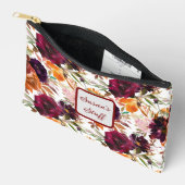 Schönes, florales Personalisiert Zubehörtasche (Offen)