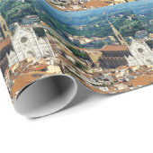 Schönes Florence Geschenkpapier (Rolleneckpunkt)