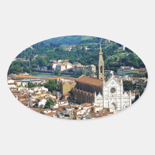 Schönes Florence Ovaler Aufkleber (Vorderseite)