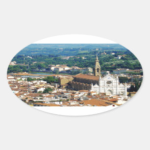 Schönes Florenz Ovaler Aufkleber