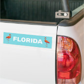 Schönes Florida Flamingos auf Light Blue Autoaufkleber (Auf Lkw)