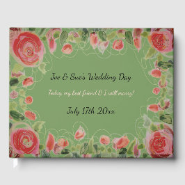 Schönes Flower Wedding Guest Book Gästebuch