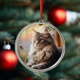 Schönes Fluffy Cat Ornament
