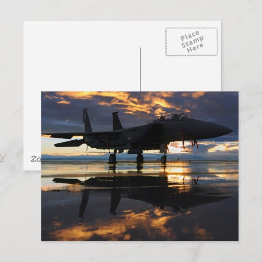 Schönes Flugzeug Postkarte (Vorne/Hinten)