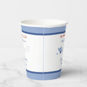 Schönes Flugzeug, wie die Zeit zum ersten Geburtst Pappbecher (Rechts)