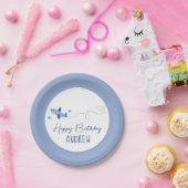 Schönes Flugzeug, wie die Zeit zum ersten Geburtst Pappteller (Party)