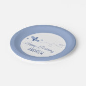 Schönes Flugzeug, wie die Zeit zum ersten Geburtst Pappteller (Schrägansicht)