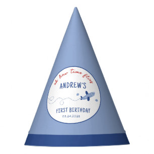 Schönes Flugzeug, wie die Zeit zum Geburtstag flie Partyhütchen