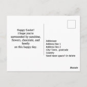 Schönes Folklore Lila Pysanka Ostereier Postkarte (Rückseite)