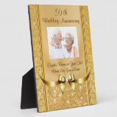 Schönes Foto 50. Hochzeit Jubiläum Plaque Fotoplatte (Seite)