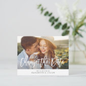 Schönes Foto, das die Datumskarte ändert Postkarte (Stehend Vorderseite)