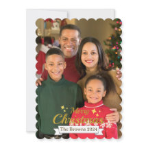 Schönes Foto der Familie Frohe Weihnachtsgrüße