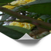 Schönes Foto Eiffel Tower Paris Gelbe Rosen Poster (Ecke)