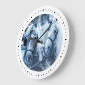 Schönes Foto für Pferde Große Wanduhr (Winkel)