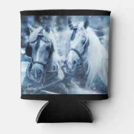 Schönes Foto für Pferde im Winter Dosenkühler