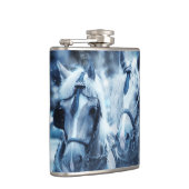 Schönes Foto für Pferde im Winter Flachmann (Rechts)