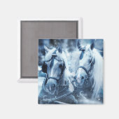 Schönes Foto für Pferde Magnet (Vorderseite/Rückseite)