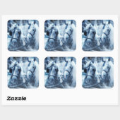 Schönes Foto für Pferde Quadratischer Aufkleber (Blatt)