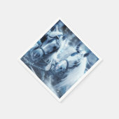 Schönes Foto für Pferde Serviette (Ecke)