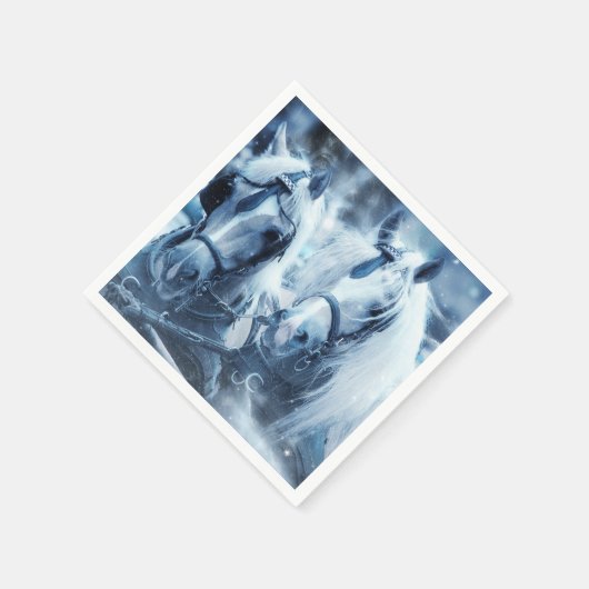 Schönes Foto für Pferde Serviette (Ecke)