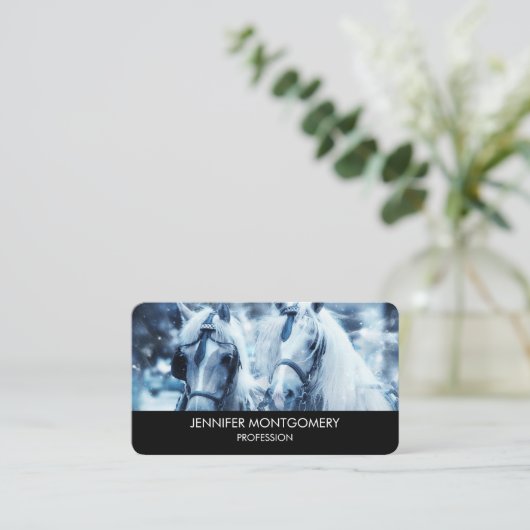 Schönes Foto für Pferde Visitenkarte (Stehend Vorderseite)