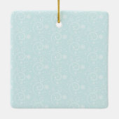 Schönes Foto Hochzeit Thema Schneeflocken Keramikornament (Rückseite)