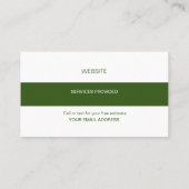 Schönes Foto Landscaping Business Card Visitenkarte (Rückseite)