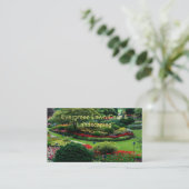 Schönes Foto Landscaping Business Card Visitenkarte (Stehend Vorderseite)