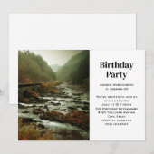 Schönes Foto Landschaftliche Natur Geburtstag Einladung (Vorne/Hinten)