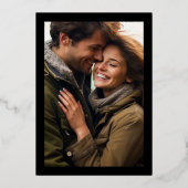 Schönes Foto mit Blumenspalte Folieneinladung (Rückseite)