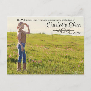 Schönes Foto mit Geblüht Grad Post Card Ankündigungspostkarte