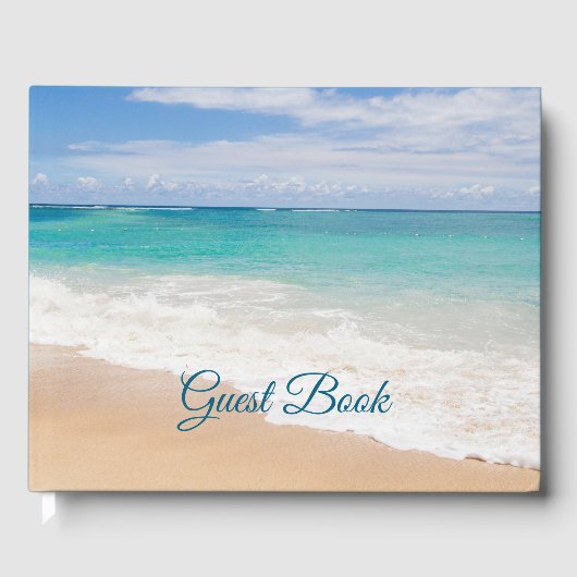 Schönes Foto mit Meereswellen Gästebuch (Vorderseite)