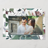 Schönes Foto mit Wasserfarben Save The Date (Vorne/Hinten)