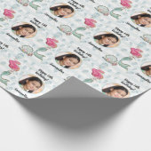 Schönes Foto Text Mermaid unter dem Meer Geschenkpapier (Ecke)