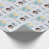 Schönes Foto Text Mermaid unter dem Meer Geschenkpapier (Ecke)