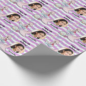 Schönes Foto Text Mermaid unter dem Meer Geschenkpapier (Ecke)