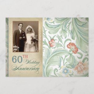 schönes Foto zum 60. Hochzeitstag Einladung
