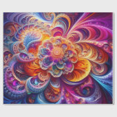 Schönes Fraktal Geschenkwrap Geschenkpapier (Flach)